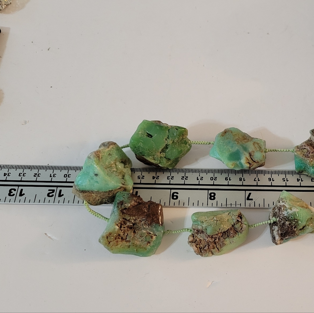 Natural Chrysoprase Stone Necklace - Picture 5 of 5